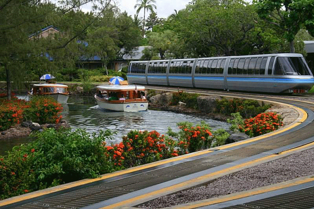 monorail and boat